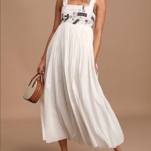 Show Me Your Mumu White Patchwork Ruffled Maxi